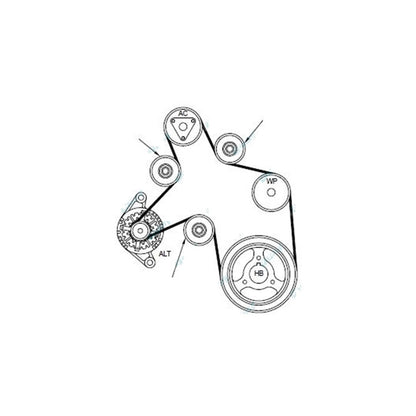 Drive Fan Belt Auto Tensioner Pulleys for Hilux KUN16 KUN26 3.0L Diesel (2005-2015)