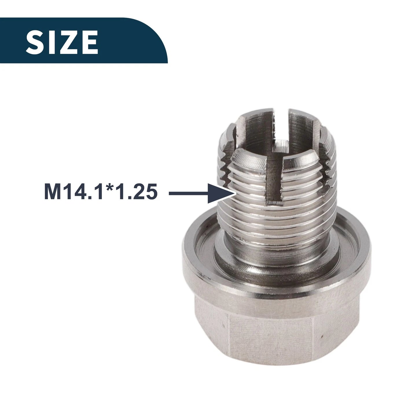 M14.1x1.25 Oil Drain Plug for Universal Applications (Hex Key, 2x Rubber Washers)