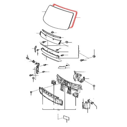 Windshield Weatherstrip for Toyota Dyna (2000–2012)