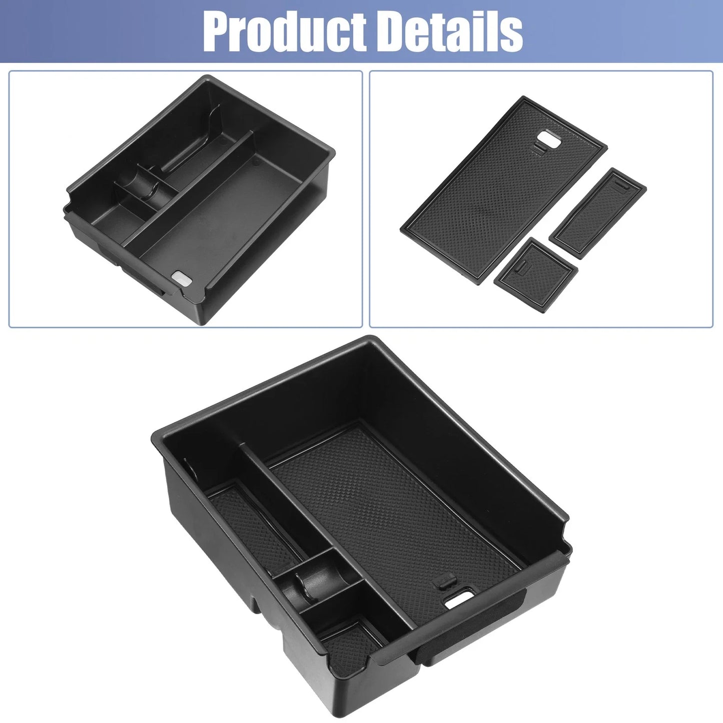 Car Center Console Storage Box for Hyundai Tucson NX4 (2021-2022) Black