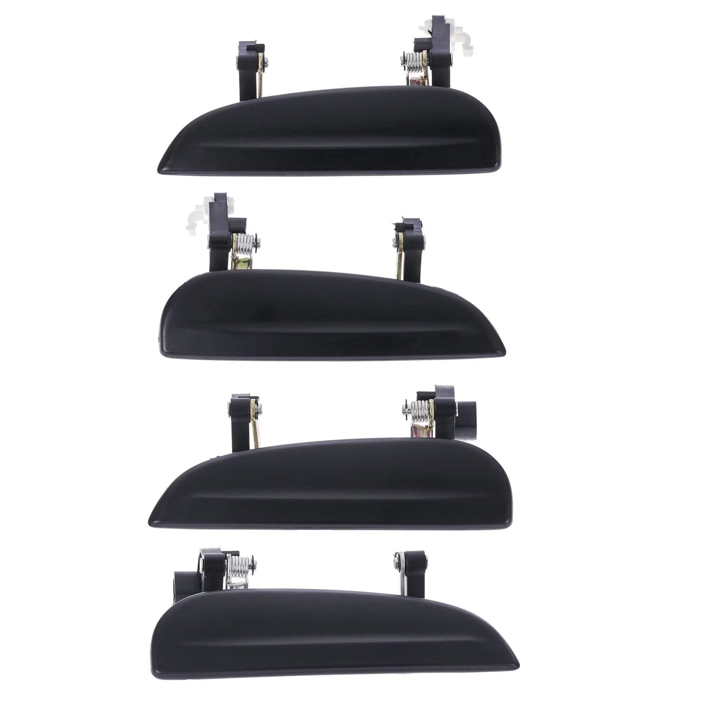 4pc Front Rear Left & Right Outer Door Handle Black for Kia Rio (2002–2005)