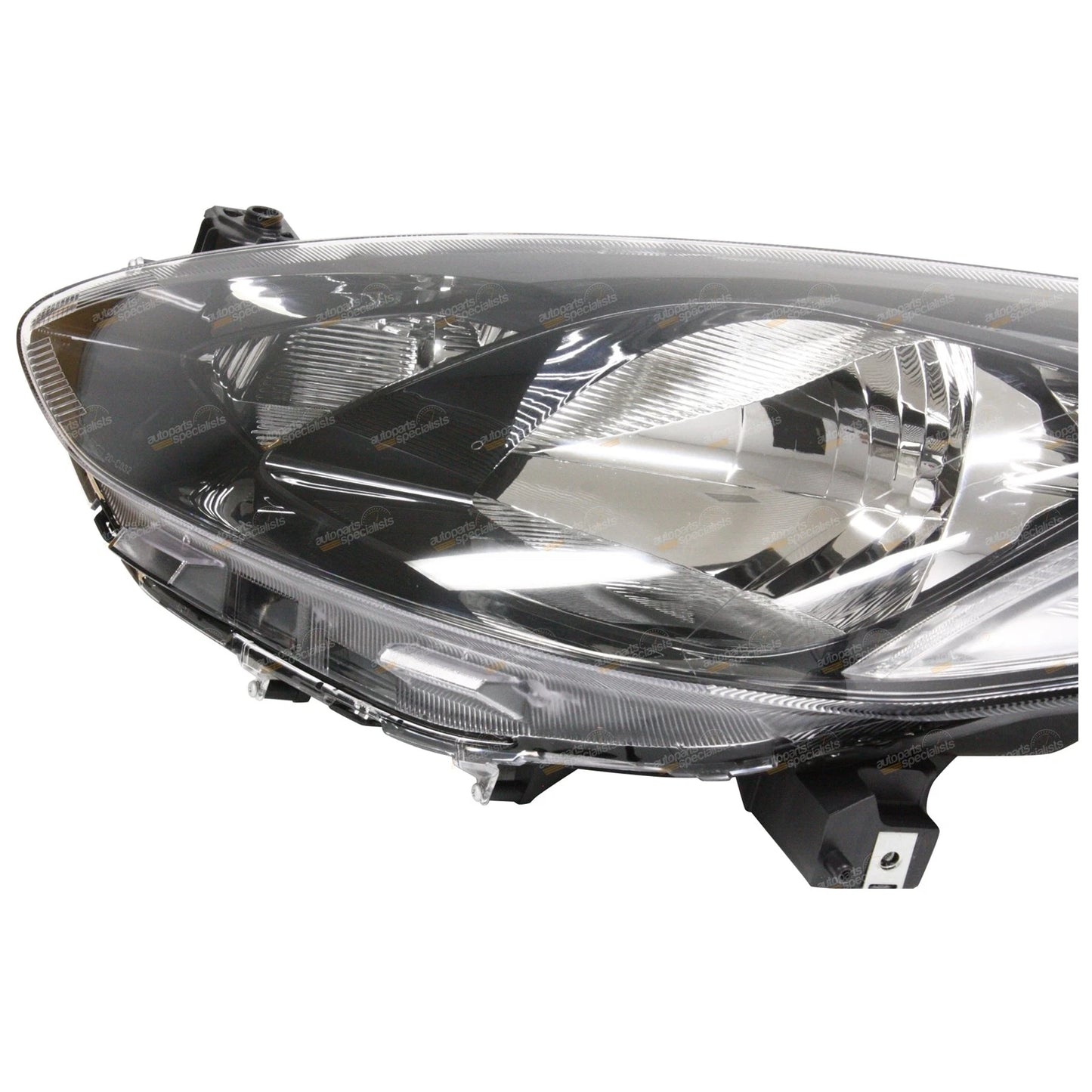 LH Black Headlight for Mazda 2 (2007–2014)