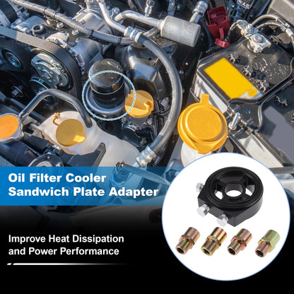 Oil Cooler Sandwich Plate Adapter M18x1.5 M20x1.5 M22x1.5 3/4-16