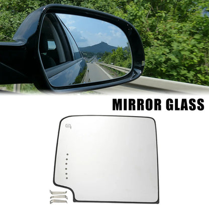 Heated Left Upper Side Rearview Mirror Glass for Chevrolet Silverado 1500 (2007-2013)