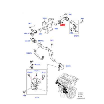 Coolant Water Hose LR115269 for Land Rover Discovery Sport (2019-2023)