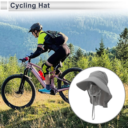 Cycling Hat with Neck Protection for Universal Fit (38x32cm)