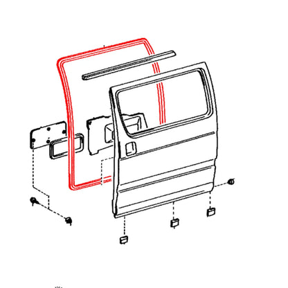 Slide Door Weatherstrip Seal for Toyota Hiace Commuter Van (RZH104–RZH112)