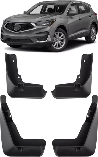 4x Molded Front & Rear Splash Guards Mud Flaps for Acura RDX (2019–2024)