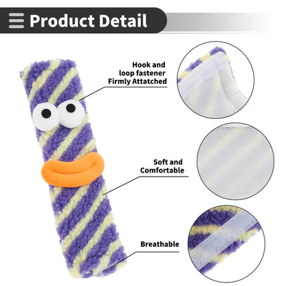 Set of 2 Purple Seat Belt Cover Pads for Universal Fit (23.5cm)