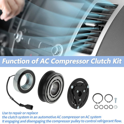AC Compressor Clutch Kit for Subaru Forester, Impreza, WRX, STI (2000–2023)