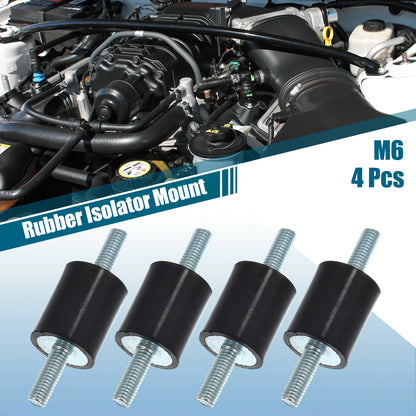 Set of 4 M6 Anti Vibration Rubber Isolator Dampers 20x25mm