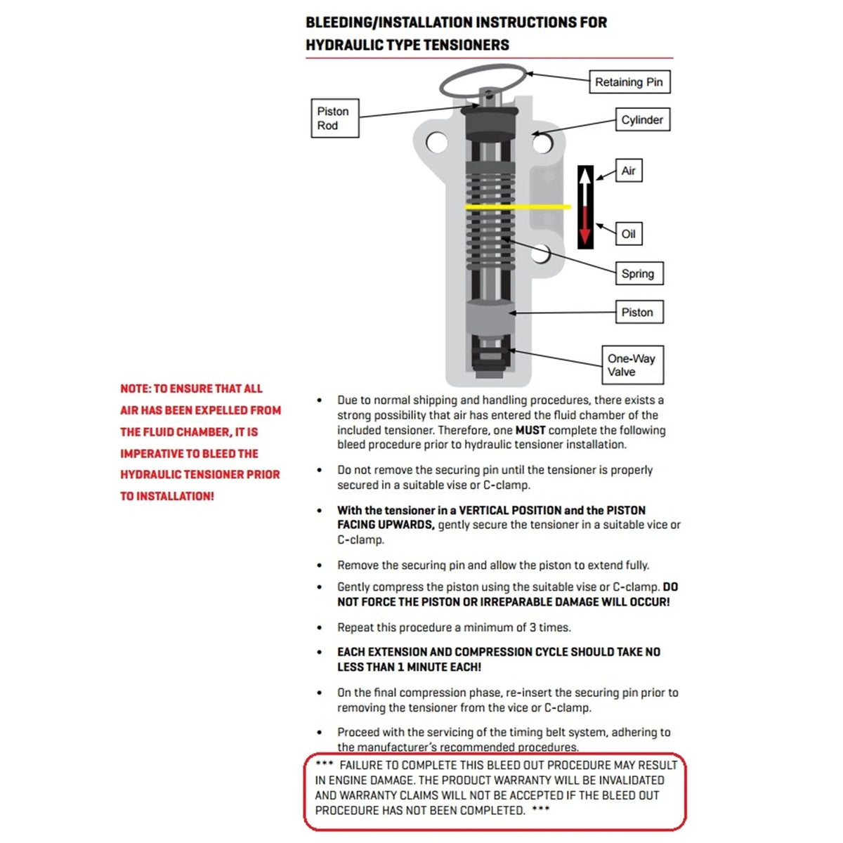 Hydraulic Auto Tensioner for Subaru Outback (1996–2012)