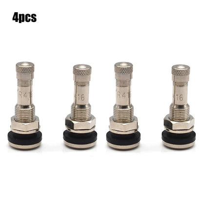 Chrome Metal Tubeless Bolt-On Valve Stem 4 x for Tires