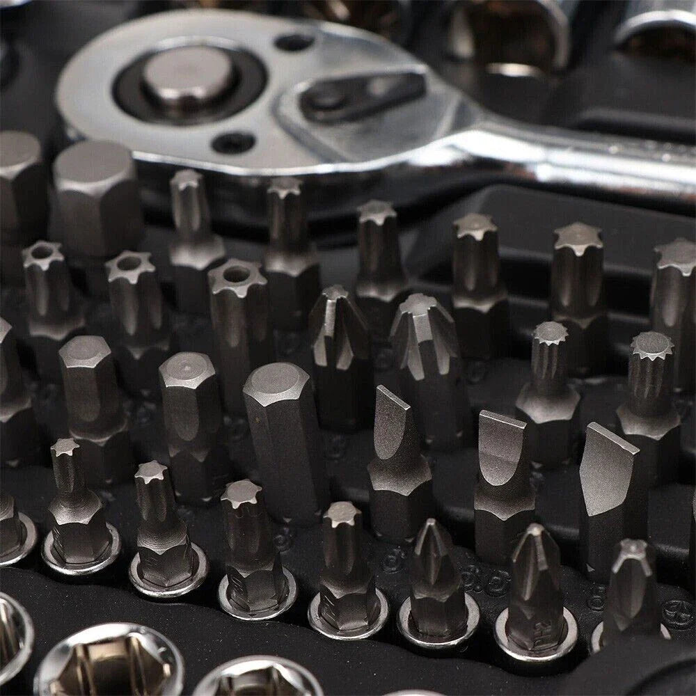 216 Piece Socket Set for Household Car 1/2" 1/4" 3/8"