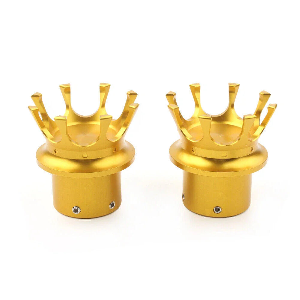 Front Axle Nut Covers  Gold for Harley XL 883 1200 Dyna Touring (2004-2023)