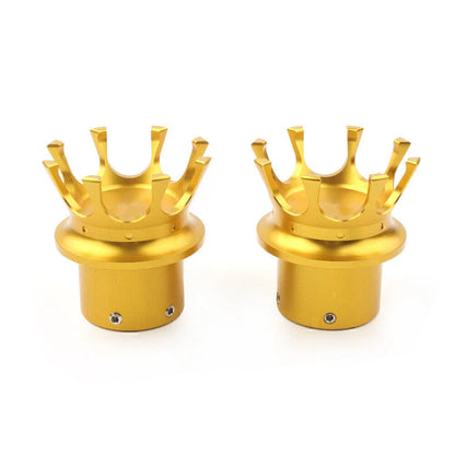 Front Axle Nut Covers  Gold for Harley XL 883 1200 Dyna Touring (2004-2023)