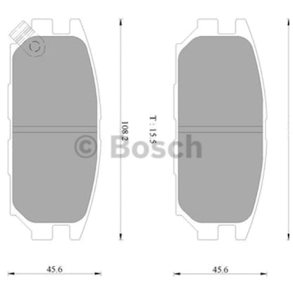 Set of 4 Rear Disc Brake Pads for Mitsubishi Pajero (1983–1991)