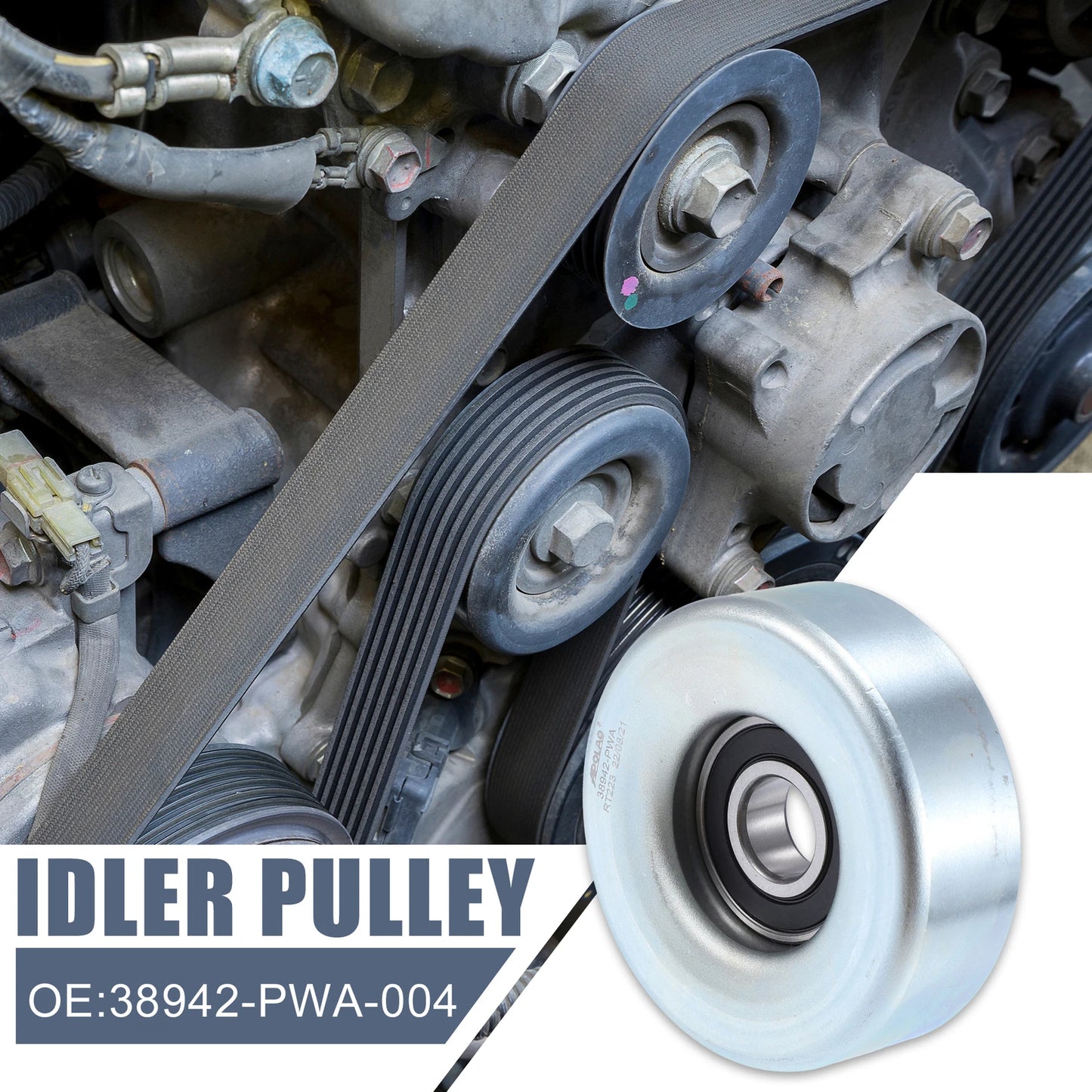 Drive Belt Idler Pulley for Infiniti M45 (2003–2010) 38942-PWA-004