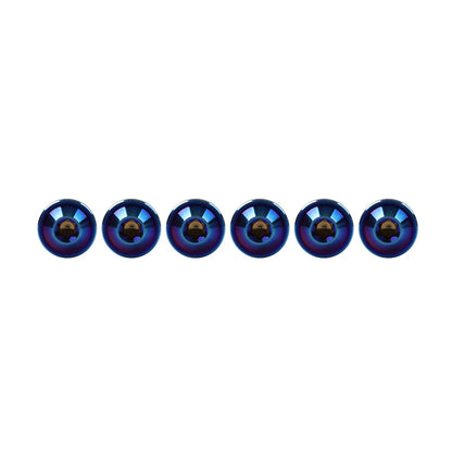 6 x M5x25mm Titanium Alloy Torx Head Bolts for Bike Motor - Blue