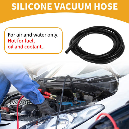 Silicone Vacuum Tubing Hose 3/16" ID 2mm Thick 6.6FT for Air Water