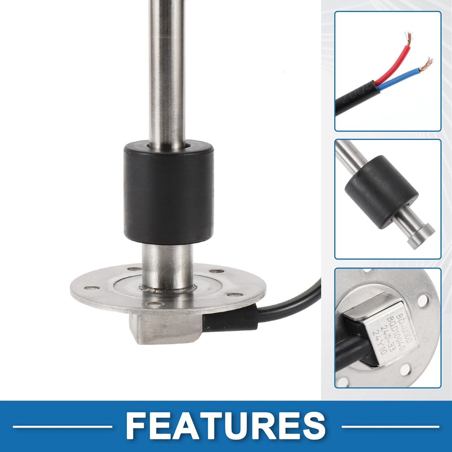 Fuel Sending Unit and Gauge Kit 240-33 Ohm 100mm for Boat Car