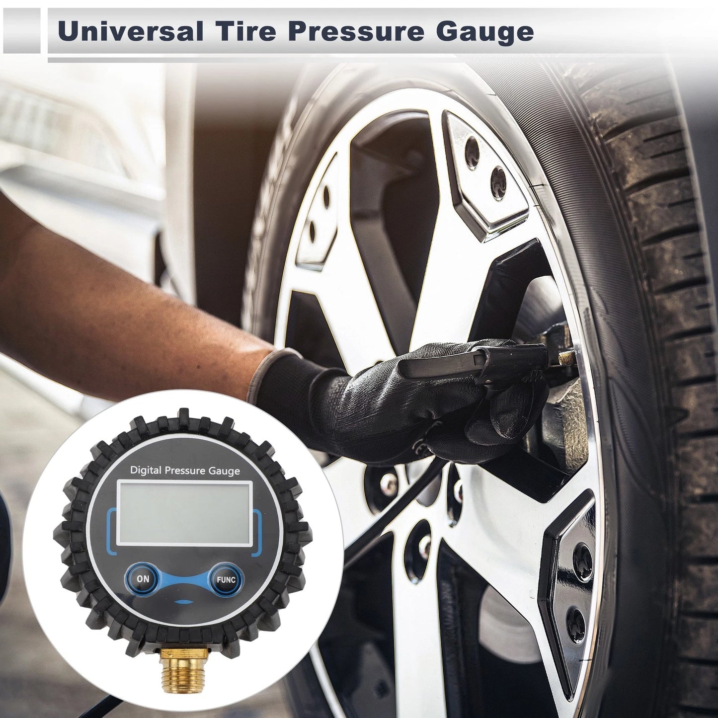 Tire Pressure Gauge 200PSI with LED Light for Universal Fit (2000–2023)