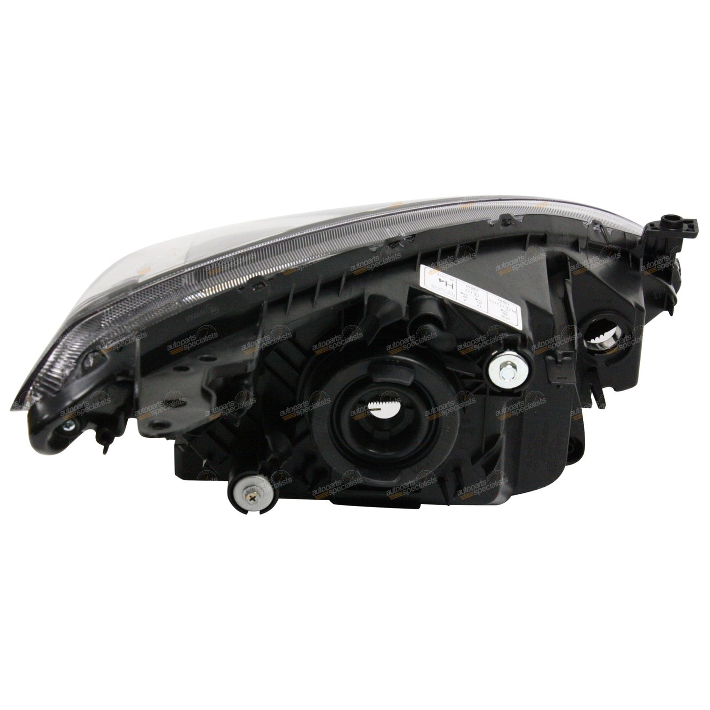 LH Black Headlight for Mazda 2 (2007–2014)