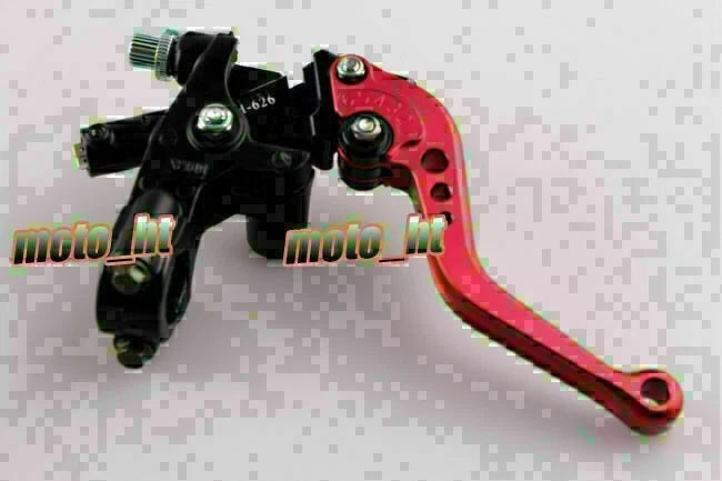 Front Master Cylinder Brake Clutch Levers for Universal Sport Street Bike (Red/Black)
