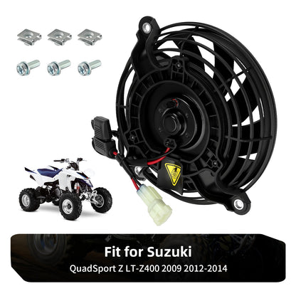Radiator Cooling Fan Motor Kit for Suzuki QuadSport Z400 (2009–2014)