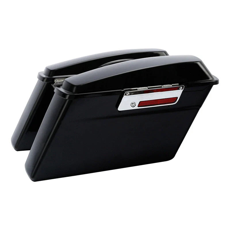 Matte Black Saddlebags Chrome Conversion Bracket for Harley Softail (1984-2017)