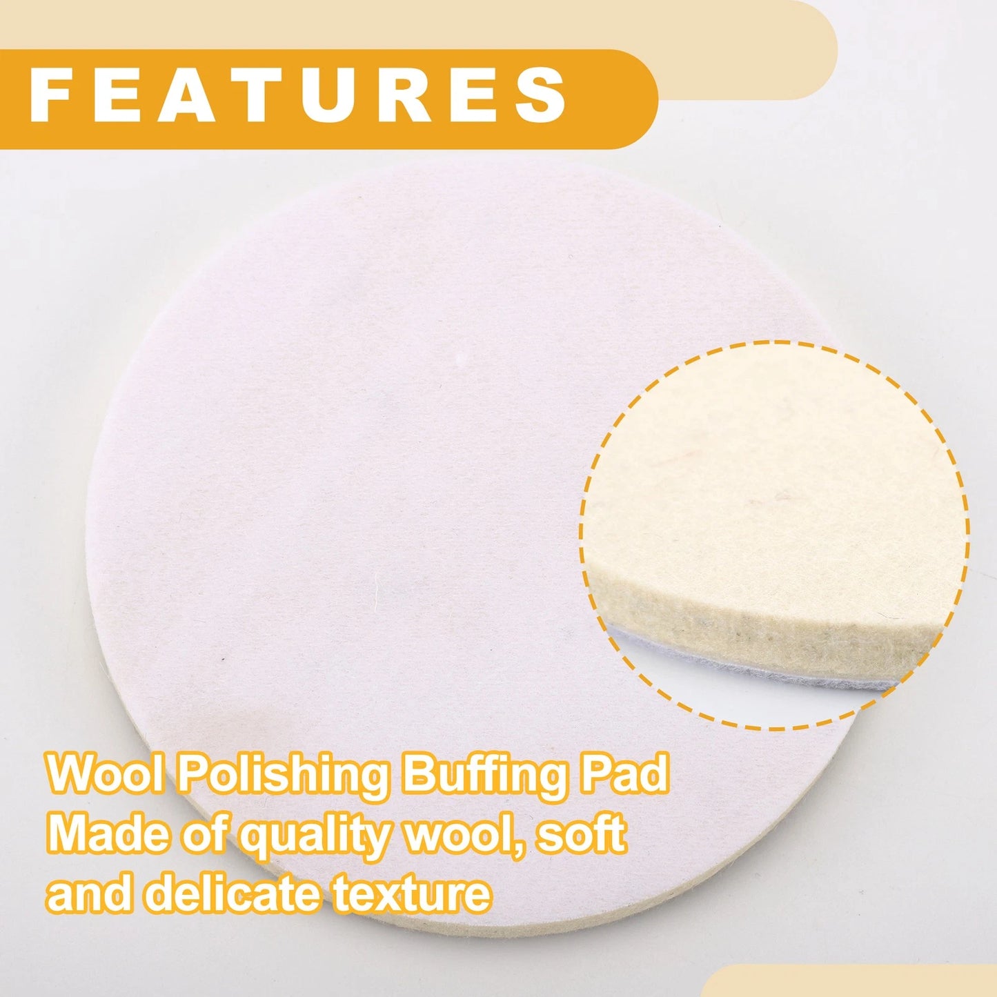 1pc 5" Wool Polishing Pad for Universal Use (125mm)