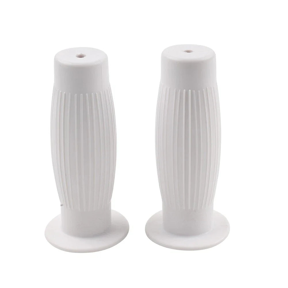 Universal 7/8" Easy-Hold Hand Grips for Vintage Motorcycle Handlebars White