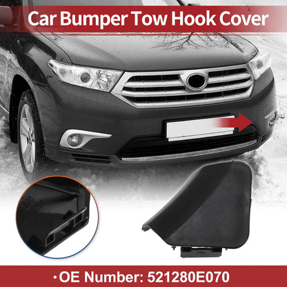 Tow Hook Cover Cap for Toyota Highlander (2001–2023) No. 521280E070 Black