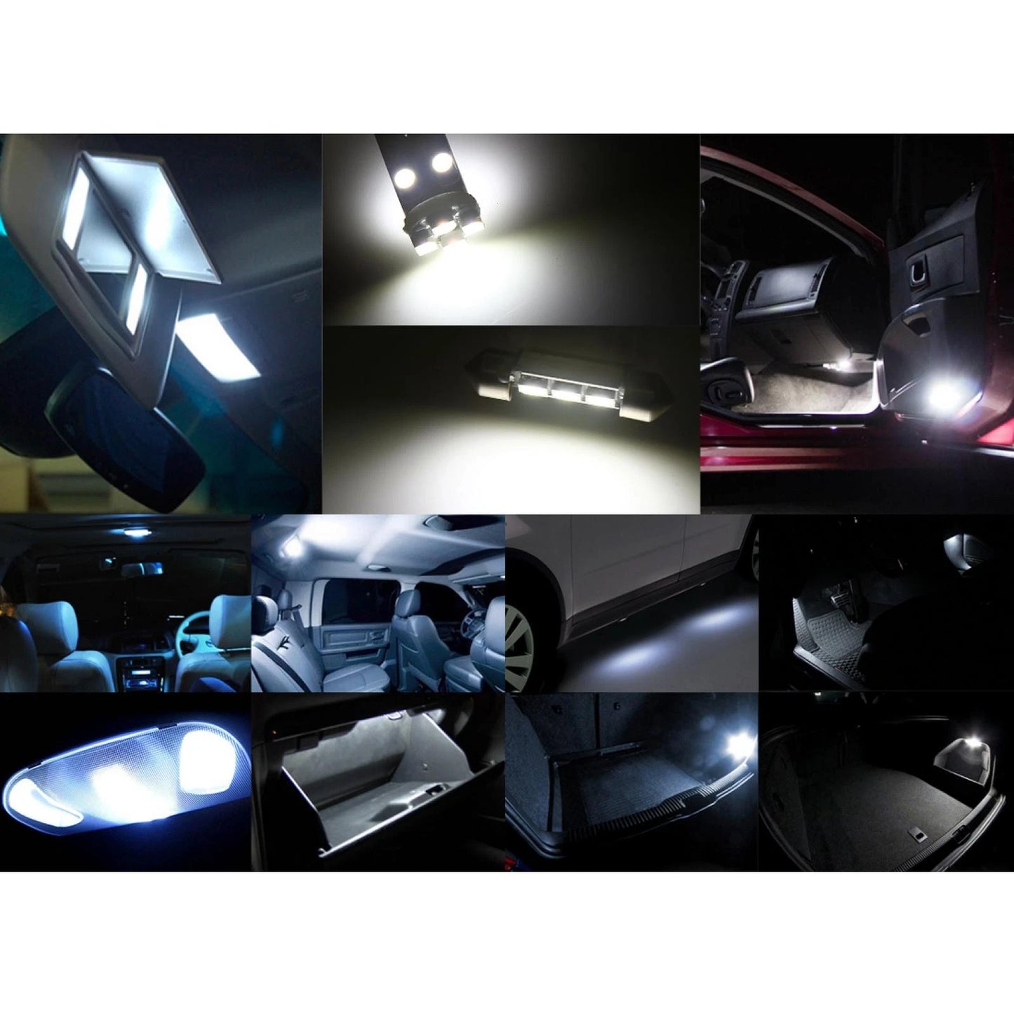 12pcs Canbus White LED Interior Lights for Audi A3 S3 (8P) (2006–2011)
