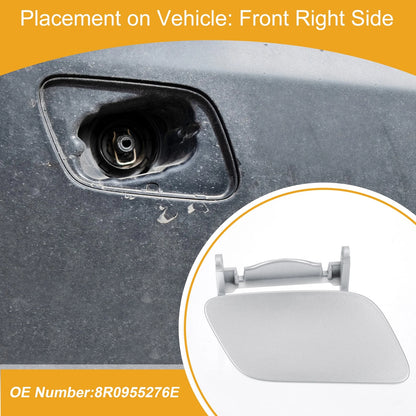 Front Right Washer Nozzle Cover Cap for Audi Q5 (2013–2017) 1 Pc Silver Tone