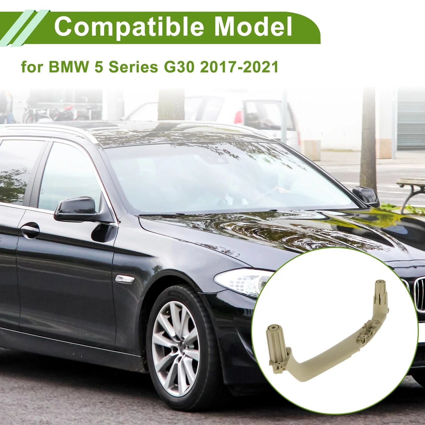 Door Panel Handle Pull Trim Cover for BMW 5 Series G30 Beige