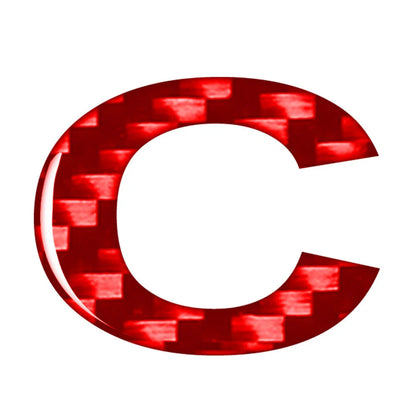 Red Car Badge Emblem Alphabet Letter Decals Stickers for Make & Model