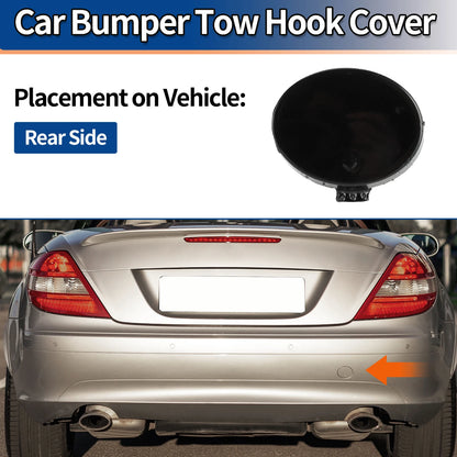 Rear Side Bumper Tow Hook Cover for Mercedes-Benz (2005–2015) No.A1718850023 Black