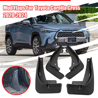 Mud Flaps / Fender Mudguard Black for Toyota Corolla Cross (2020–2024)