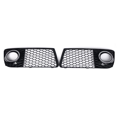 Fog Light Grille Cover Set for Audi A4 (2013–2016) Glossy Black