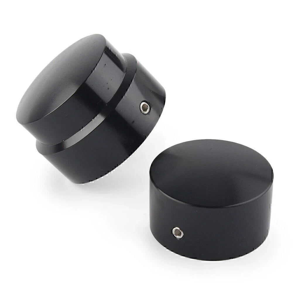 Black Rear Axle Nut Cover Caps for Harley XG 2015-Later, XL & Dyna 2008-Later