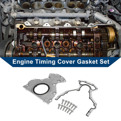 Engine Timing Cover Gasket Set for GMC Chevy 6.0 6.2 4.8 5.3 (2007-2019)