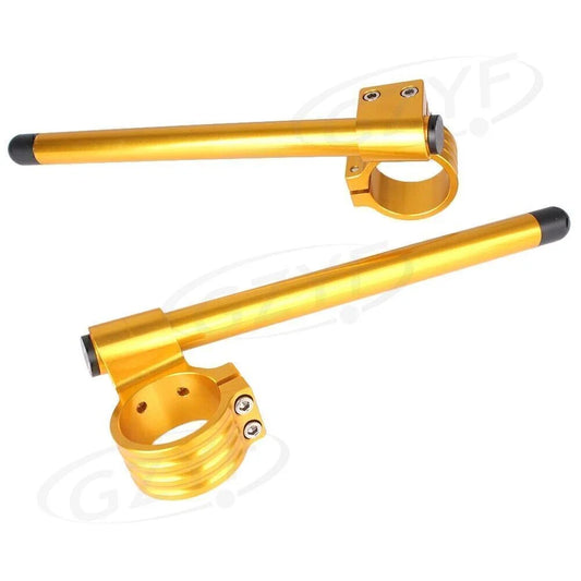 52mm Clip On Handlebar Fork Tubes for Motorcycle - Universal Gold