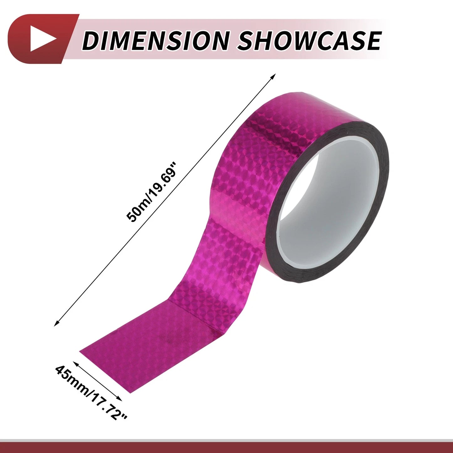 Pinstripe Tape 45mmx50m for Car Motorcycle Boat Laser Purple (1 Pcs)