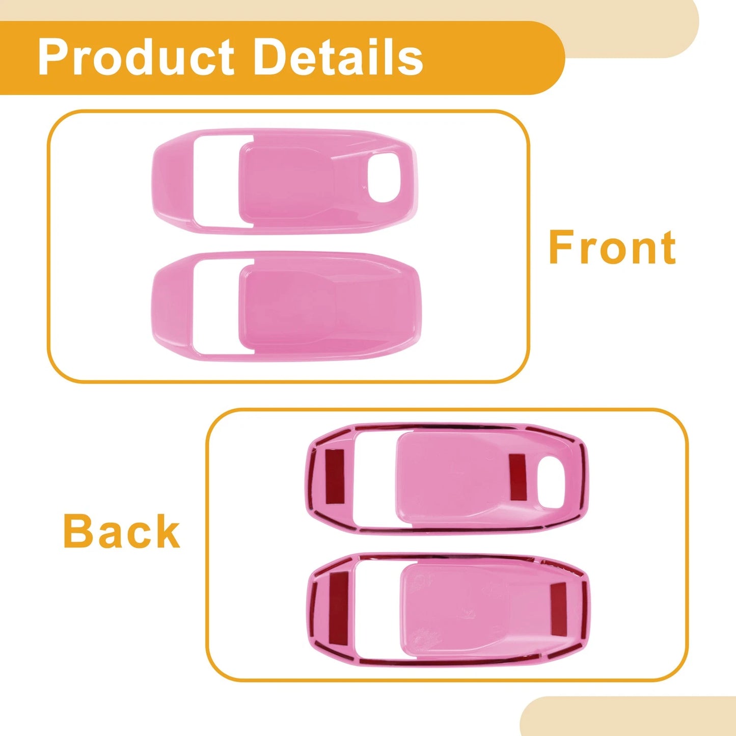 Interior Door Handle Bowl Cover Trim for Jeep Wrangler Gladiator JT (2018–2023) - Pink
