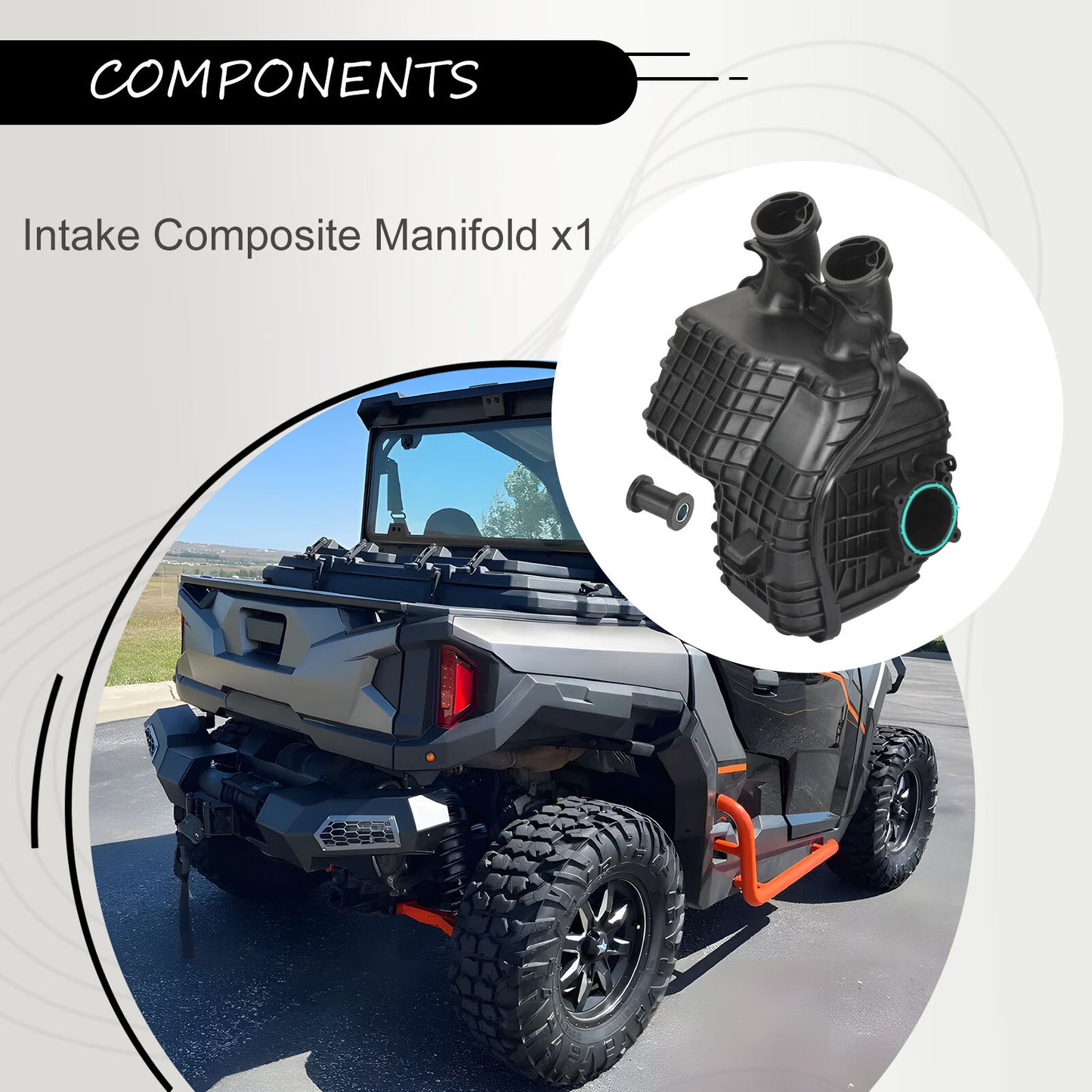 Air Box Intake Manifold for Polaris General Ranger RZR (2015–2023)