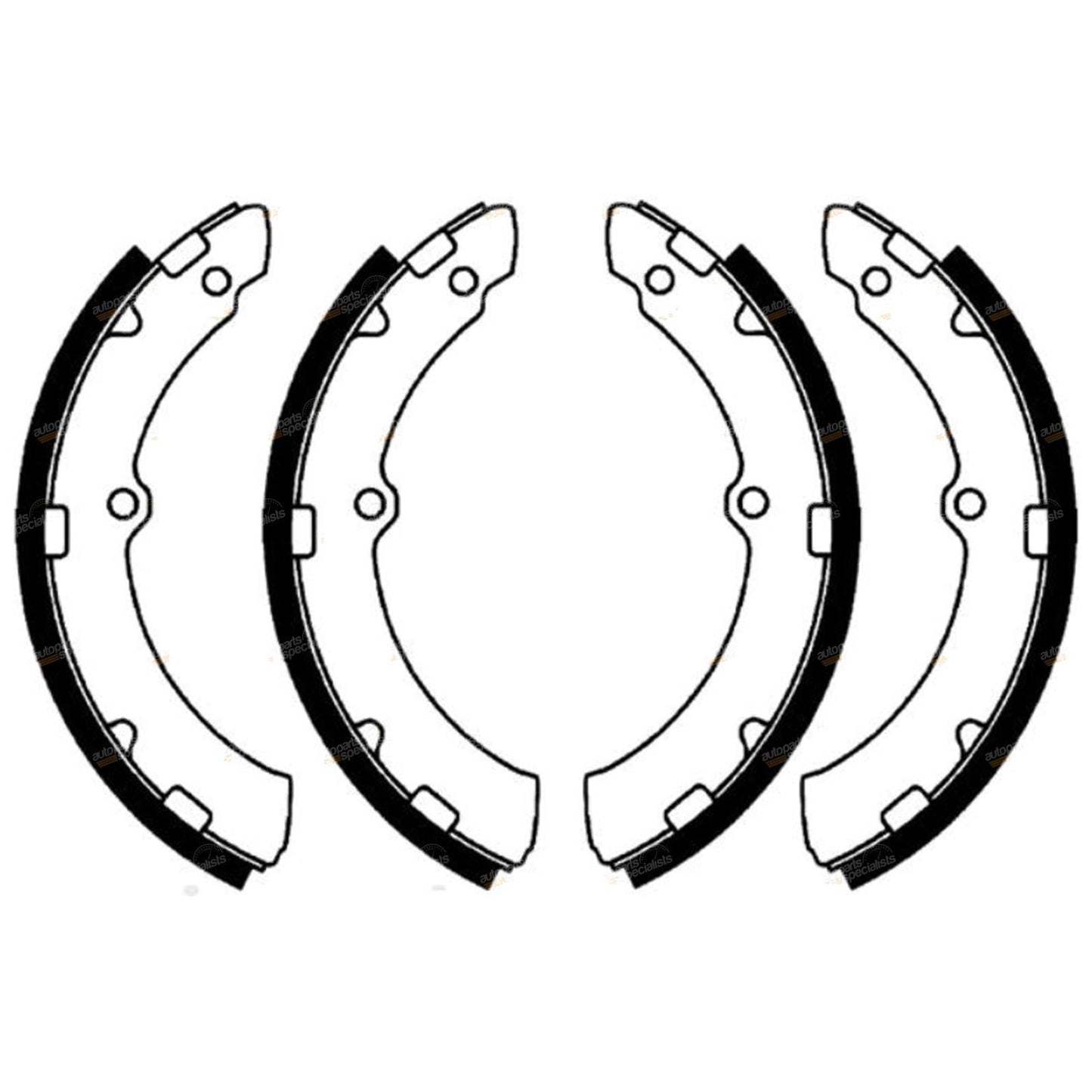 Rear Brake Shoe Set for Toyota Coaster (2003–2006)
