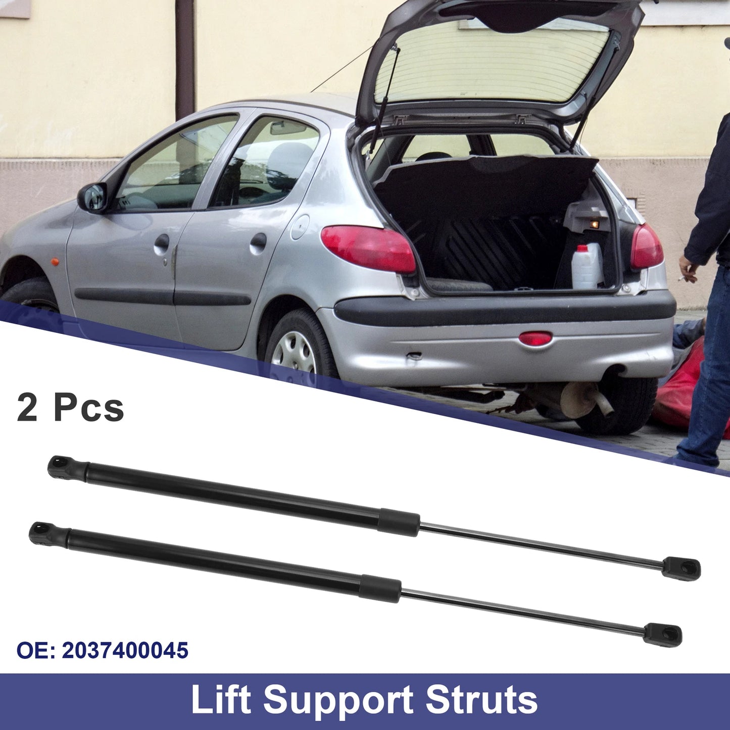 2 Pcs Rear Hatch Lift Support Struts No. 2037400045 for Mercedes-Benz C-Class (2015–2021)