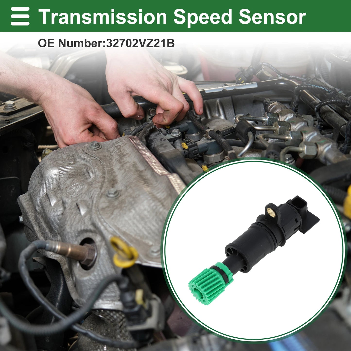 Transmission Speed Sensor for Nissan NV350 Caravan (No.32702VZ21B) 1 Pc Black