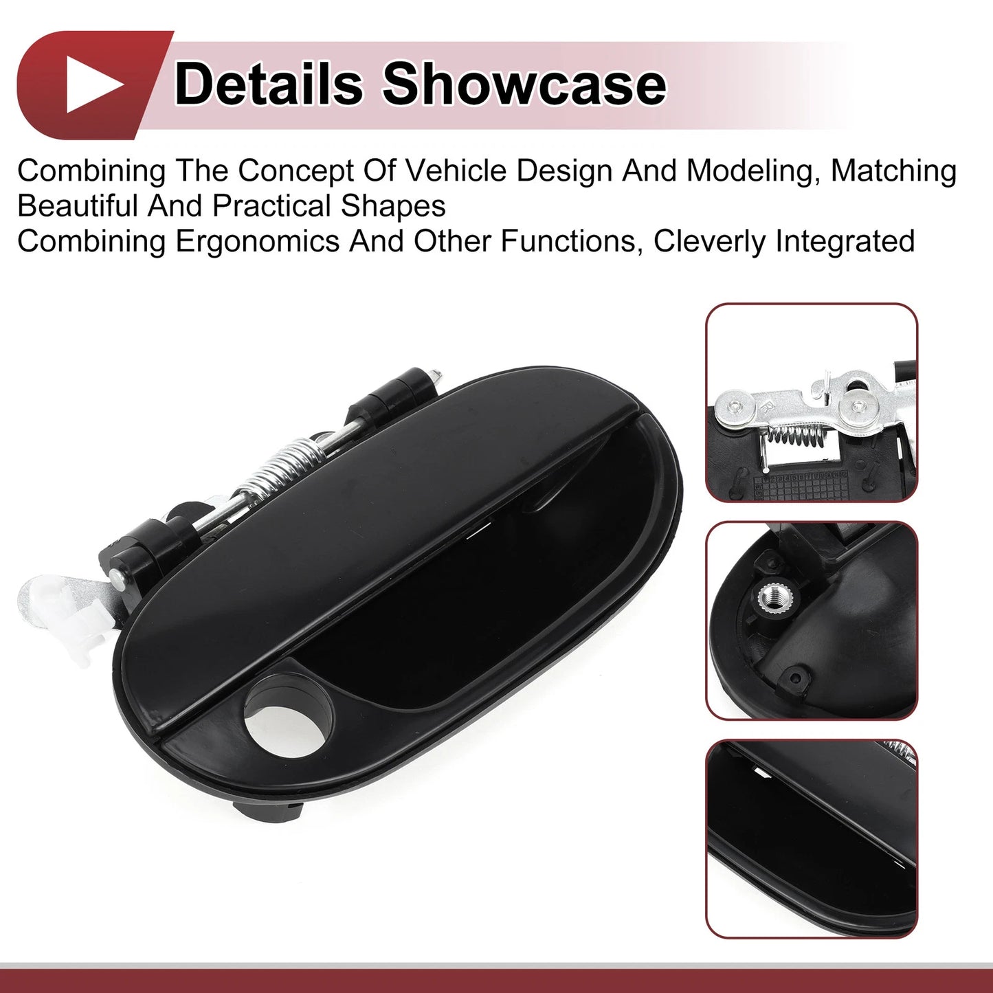 Exterior Door Handle for Hyundai Accent (2010–2017) No. 8265022000 Black ABS